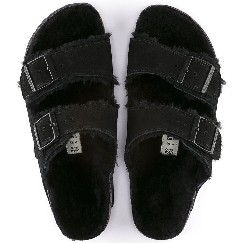Arizona Shearling Suede Leather - Black