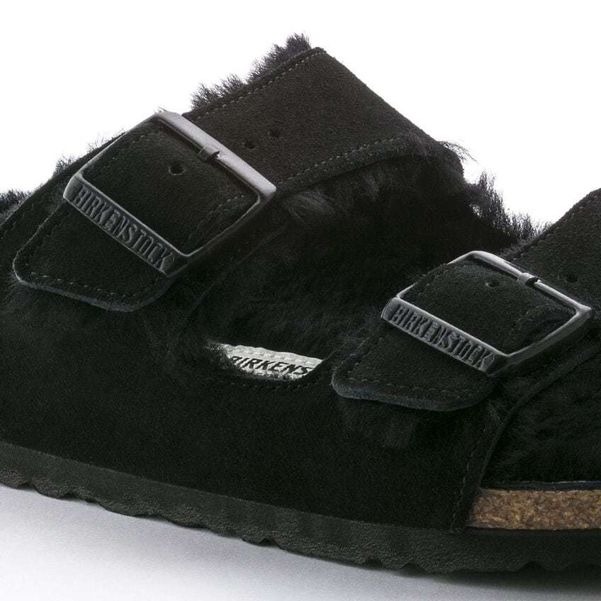 Arizona Shearling Suede Leather - Black
