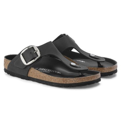 Gizeh Big Buckle Oiled Leather - Black