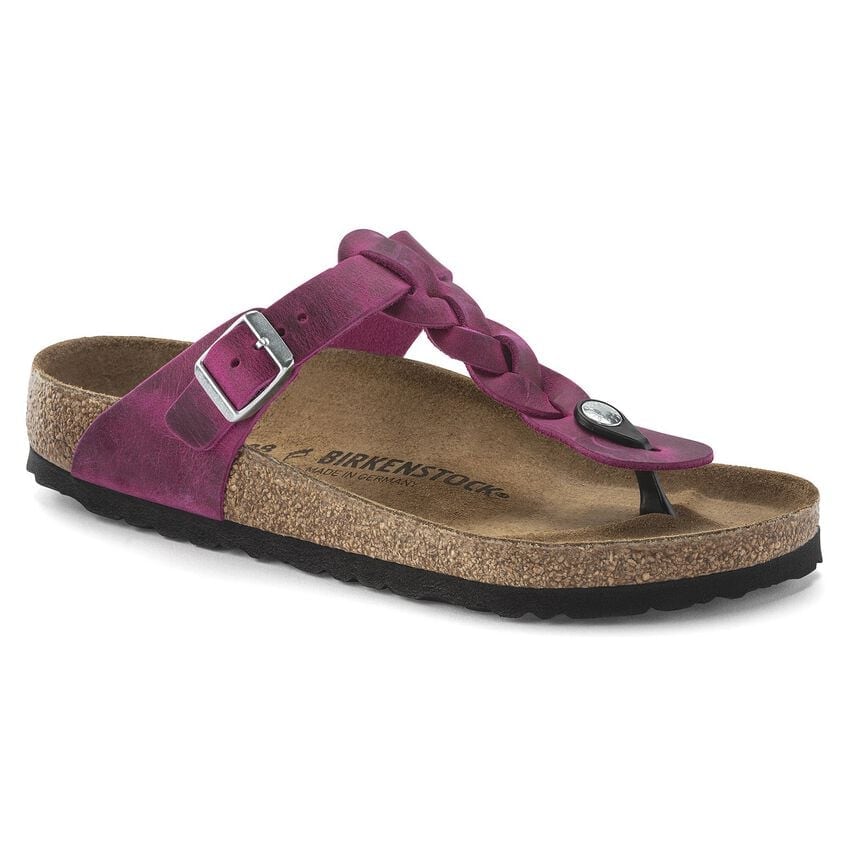 Gizeh Braided Oiled Leather - Festival Fuchsia