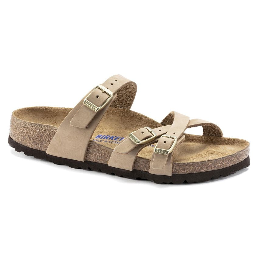 Franca Soft Footbed Nubuck Leather - Sandcastle
