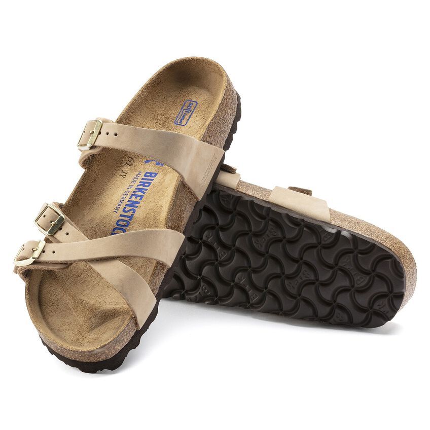 Franca Soft Footbed Nubuck Leather - Sandcastle