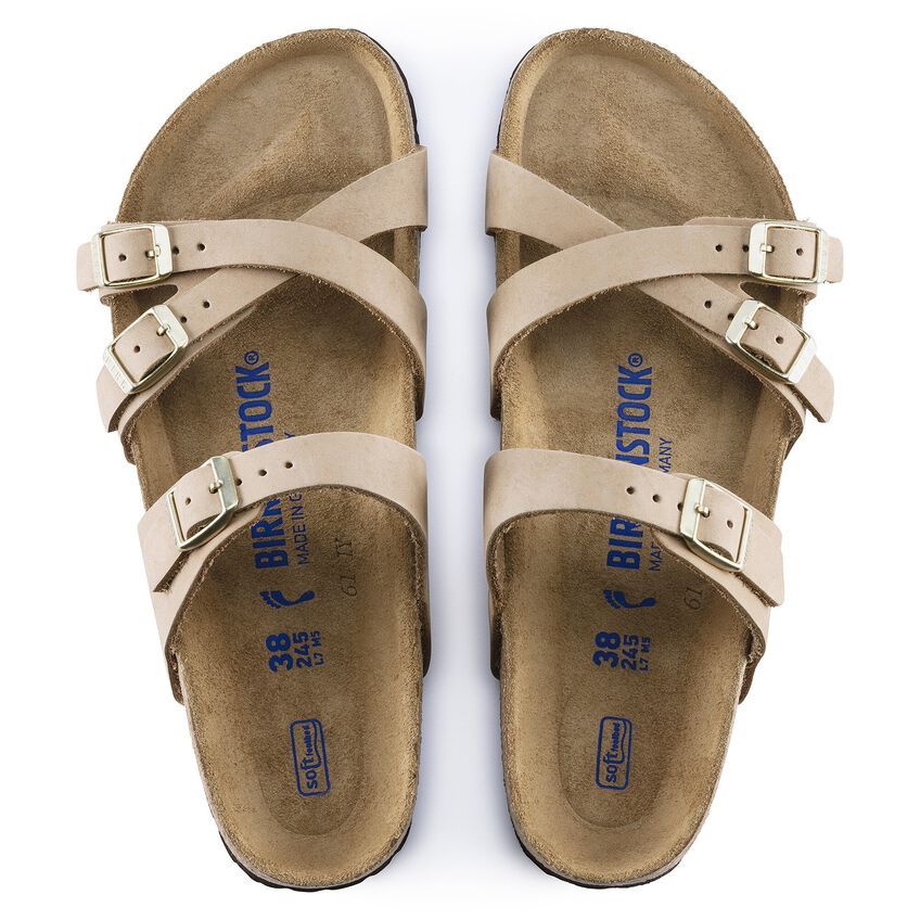Franca Soft Footbed Nubuck Leather - Sandcastle