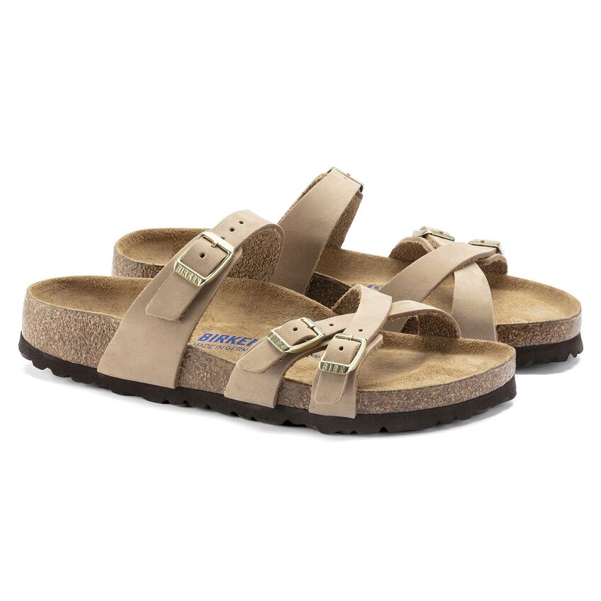 Franca Soft Footbed Nubuck Leather - Sandcastle