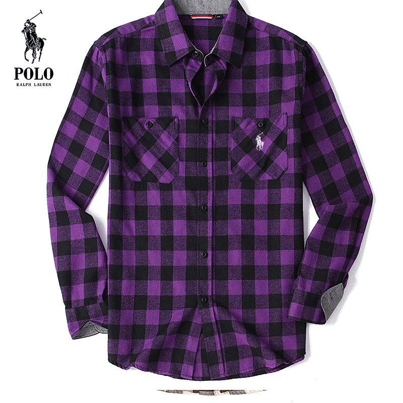 Ralkhjgph Lauren Men's flannel plaid shirt
