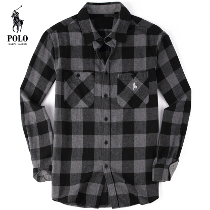 Ralkhjgph Lauren Men's flannel plaid shirt
