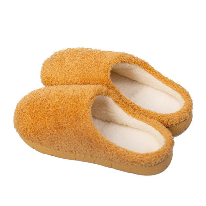 2024 Winter Soft Sole Slippers Men Women Indoor Floor Flat Shoes Autumn Winter Warm Home Cotton Warm Plush Bedroom Slides