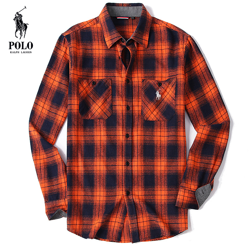 Ralkhjgph Lauren Men's flannel plaid shirt