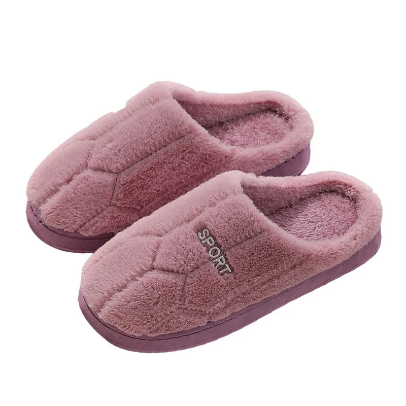 Winter Men'S Shoes Household Cotton Slippers Men Indoor Warm Plush Footwear Non-Slip Platform Slippers Couple Women Home Shoes