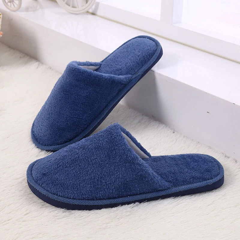 2024 Autumn And Winter Thick Sole Plush Slippers Women Home Warmth Anti-Slip Cotton Slippers Shoes For Women Zapatos