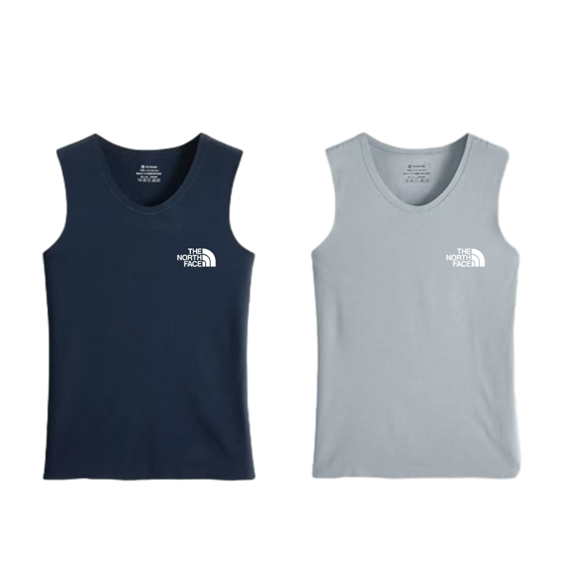 The Nokhjgrth Face-Men's 2-Pack Cotton Sleeveless Warm Tops