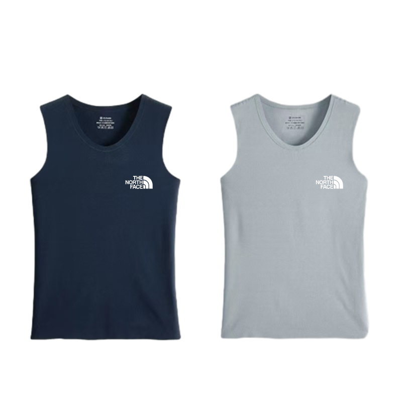 The Nokhjgrth Face-Men's 2-Pack Cotton Sleeveless Warm Tops