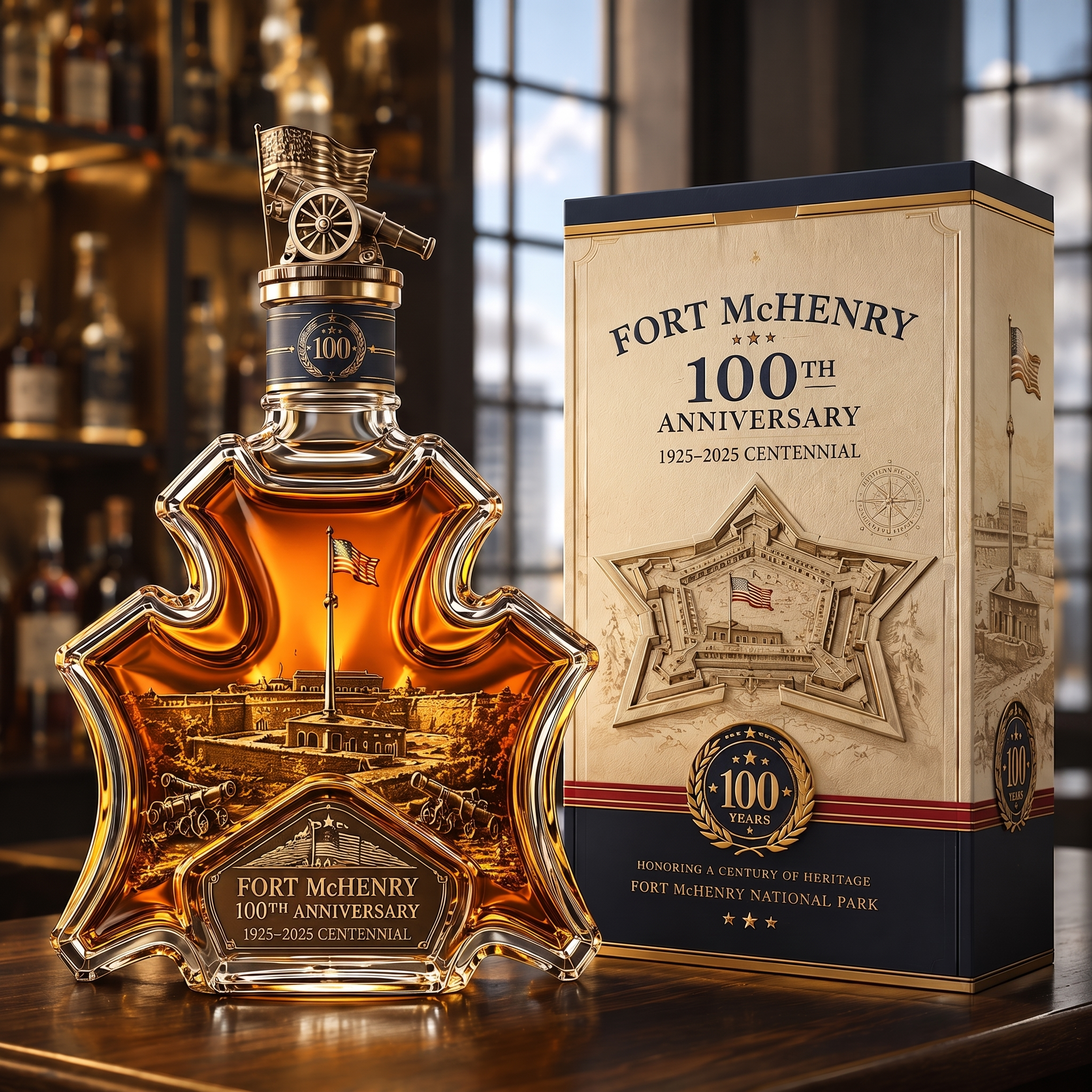Fort McHenry 100th Anniversary Commemorative Decanter (1925–2025)