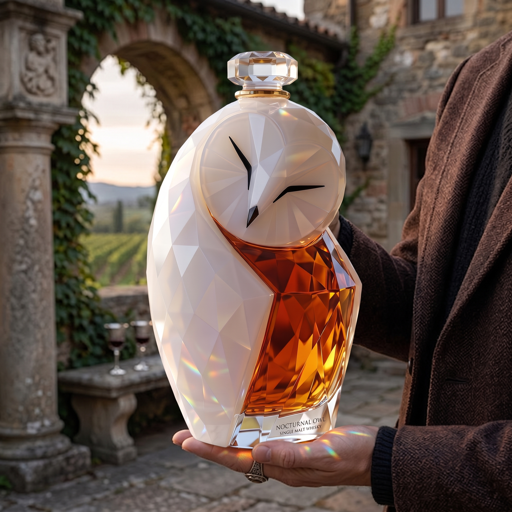 Nocturnal Owl Crystal Decanter