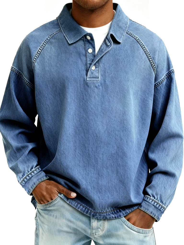 🔥Letzte Chance 70% Rabatt - Herren Retro Mode Abgenutztes Raglan-Ärme