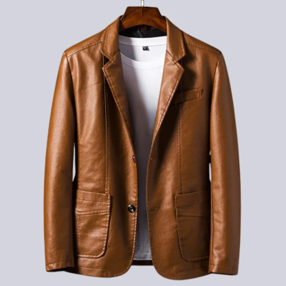 Luxury Calfskin Leather Blazer — Where Comfort Meets Everyday Style