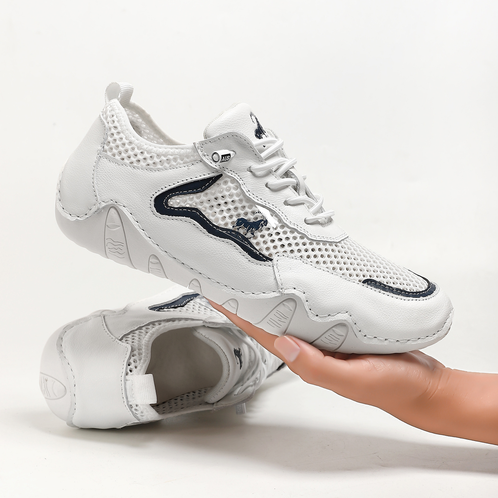 Chaussures de marche orthopédiques unisexes en daim, légères et confortables