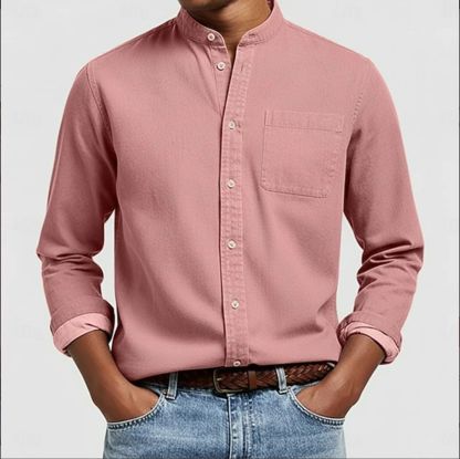 100 % Baumwolle – Bequemes Herrenhemd für jeden Tag, klassisches Hemd mit Brusttasche
