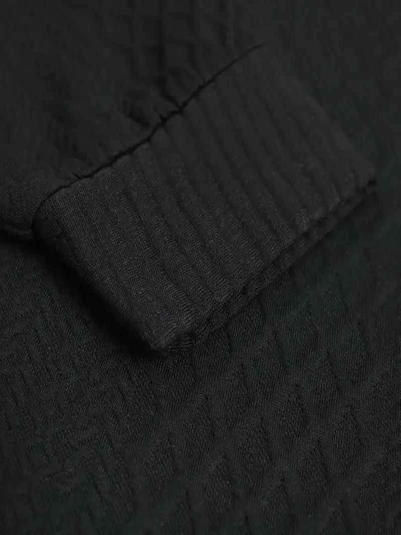 Männlicher Outdoor Casual Stehkragen Kaschmir Knopf Langarm Pullover