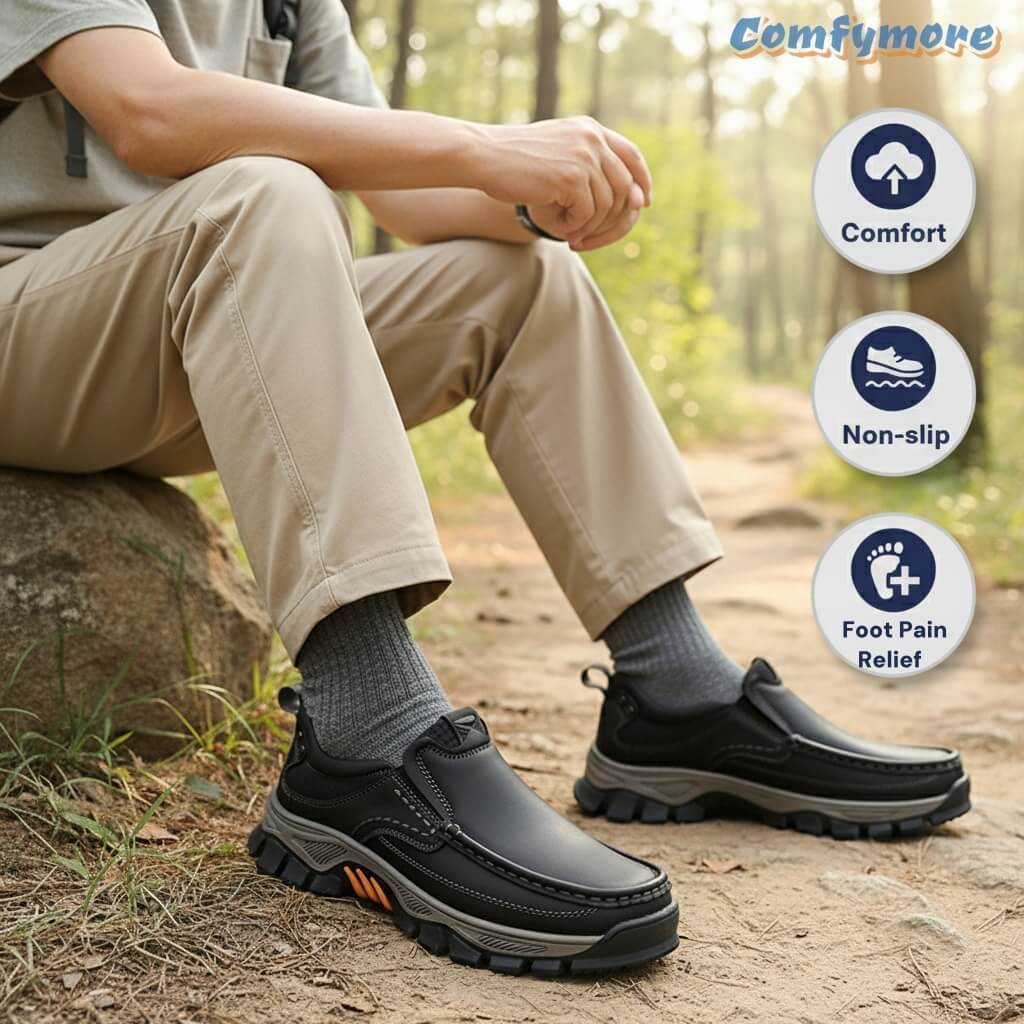 ⏰Promotion 50% OFF - Men's Orthopedic Comfortable Casual Genuine Leather Slip On Loafers
