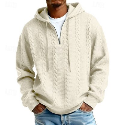 Herren-Jacquard-Kapuzenpullover