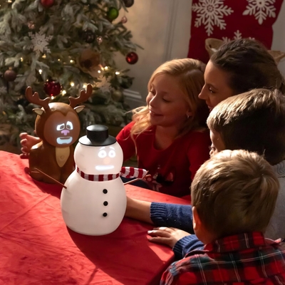 🎅Christmas Sale 49% Off ⛄️Talking Animated Blink Snowman with Built in Projector & Speaker Plug'n Play🎄