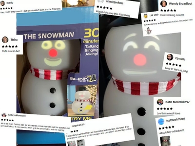 🎅Christmas Sale 49% Off ⛄️Talking Animated Blink Snowman with Built in Projector & Speaker Plug'n Play🎄