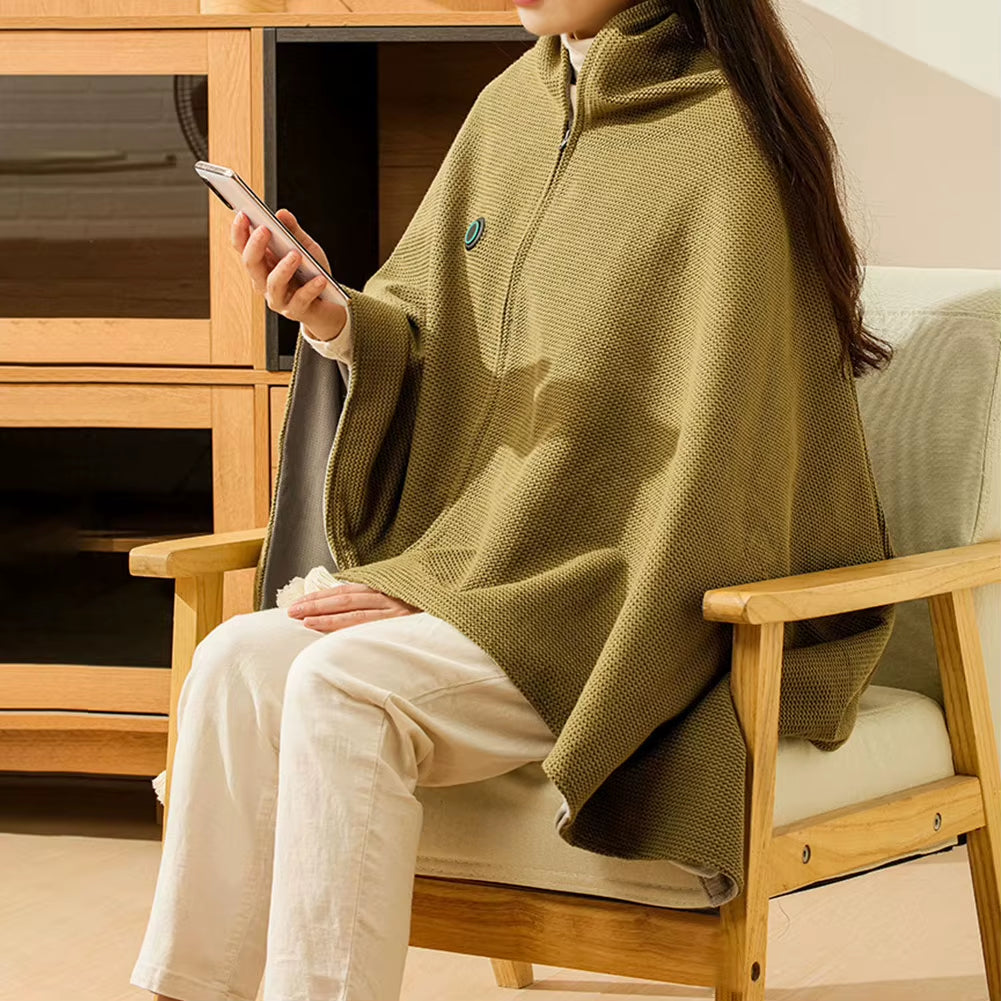 USB Electric Heated Blanket Wearable Heated Blanket Washable Warmer Blanket Adjustable 3 Levels Temperature Machine for Women