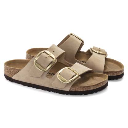 Women's  Birkethtnstock - Arizona Big Buckle Nubucklæder - Sandcastle