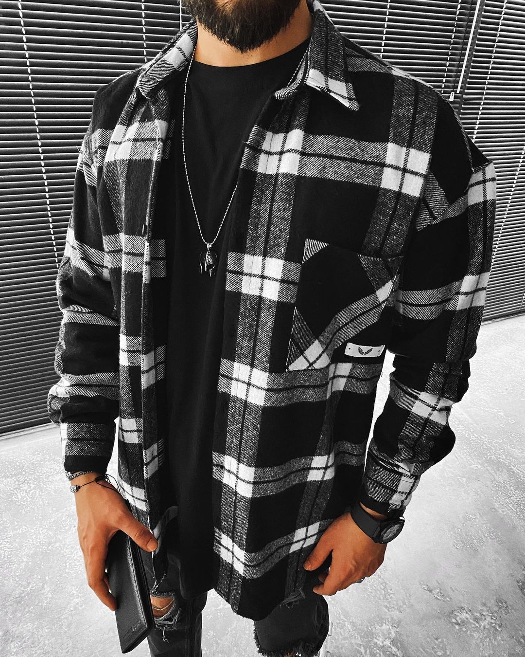 Casual Fashion Check Texture Jacket