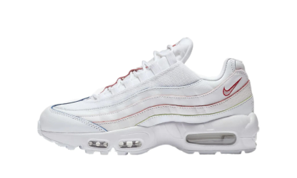 Nittgke Air Max 95 Triple White (Rainbow Borders) (Women's)