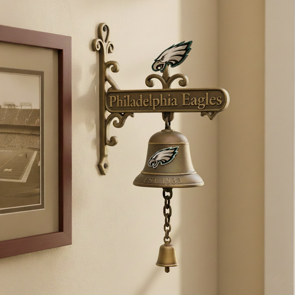 🏈 Football Team Retro Wall-Mounted Metal Doorbell