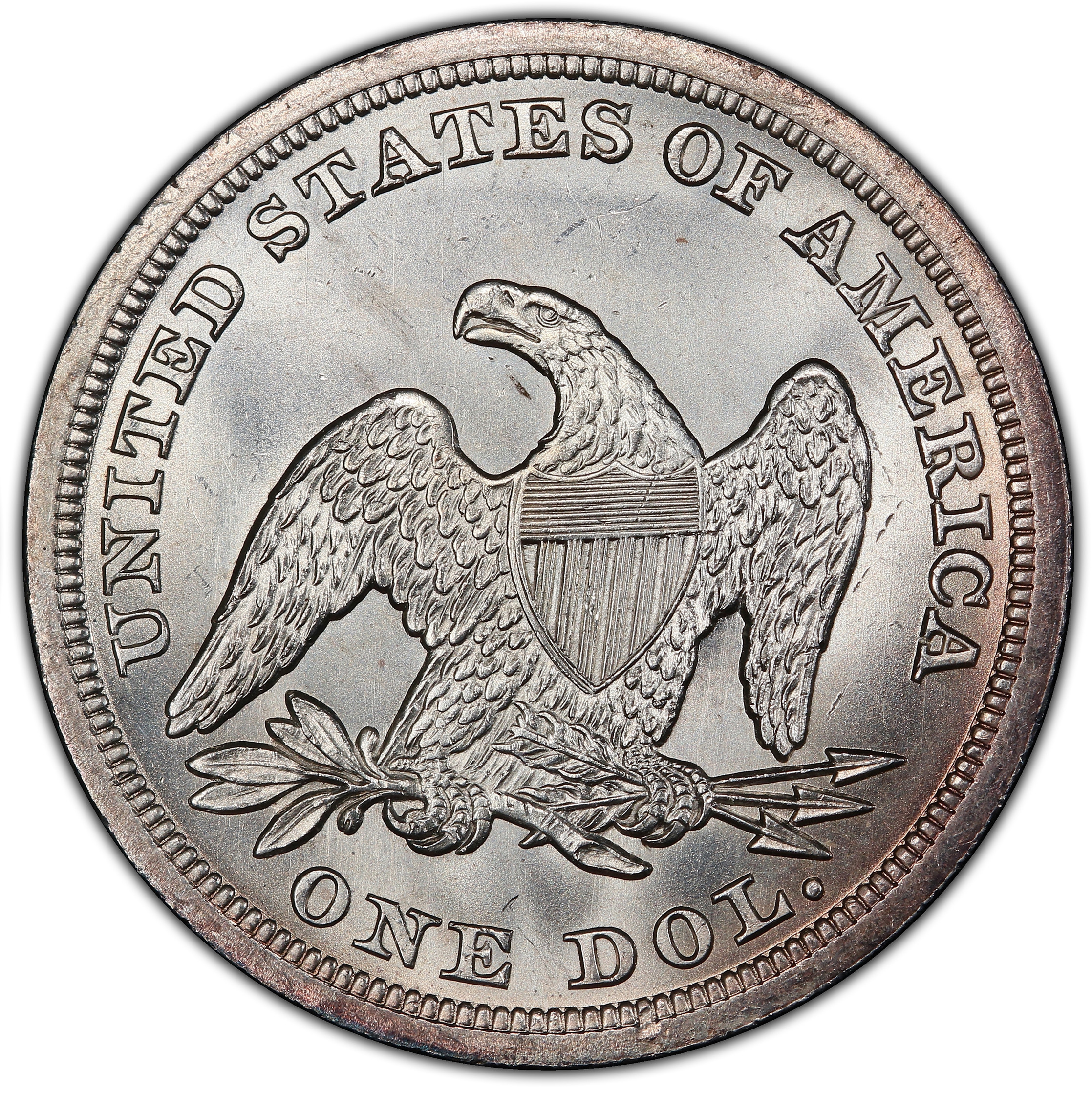USA 1847 Liberty Seated Silver Dollar