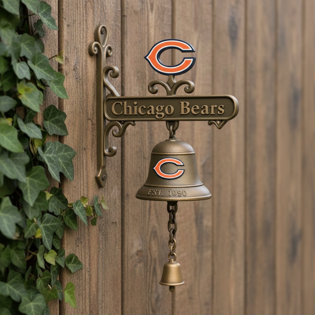 🏈 Football Team Retro Wall-Mounted Metal Doorbell