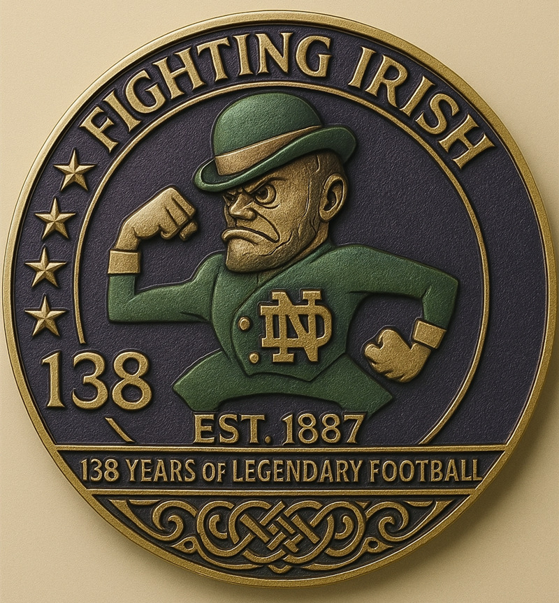 Notre Dame Fighting Irish 138th Anniversary Commemorative Coin