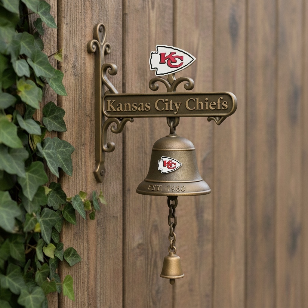 🏈 Football Team Retro Wall-Mounted Metal Doorbell