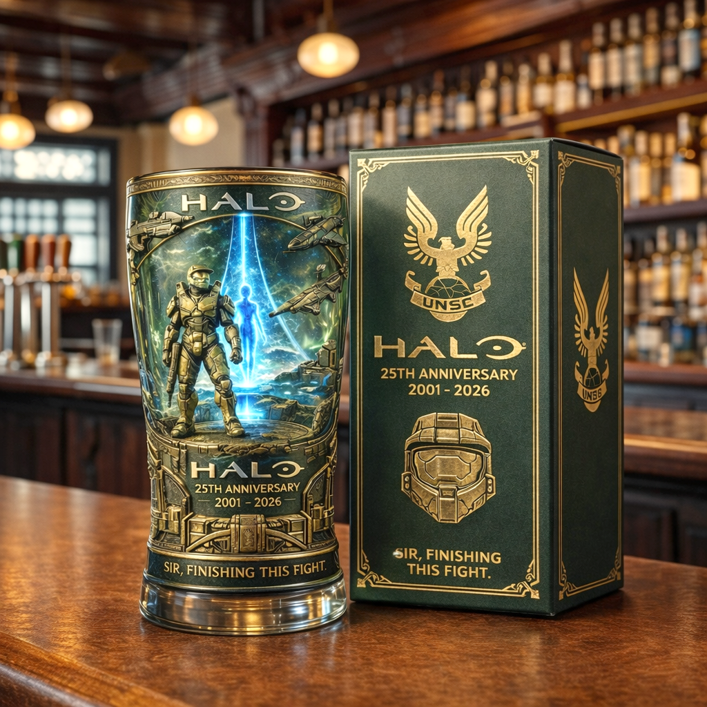 HALO 25th Anniversary Pint Glass – Combat Evolved Legacy Edition