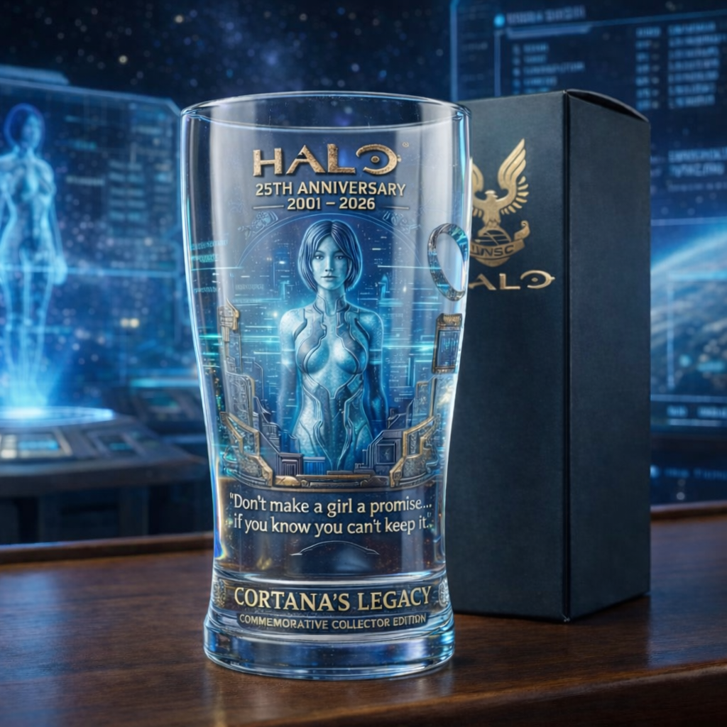 HALO 25th Anniversary Pint Glass – Combat Evolved Legacy Edition