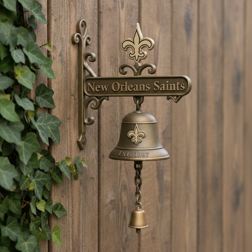 🏈 Football Team Retro Wall-Mounted Metal Doorbell