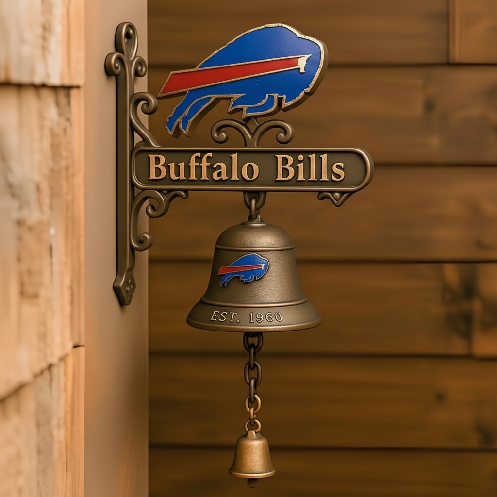 🏈 Football Team Retro Wall-Mounted Metal Doorbell