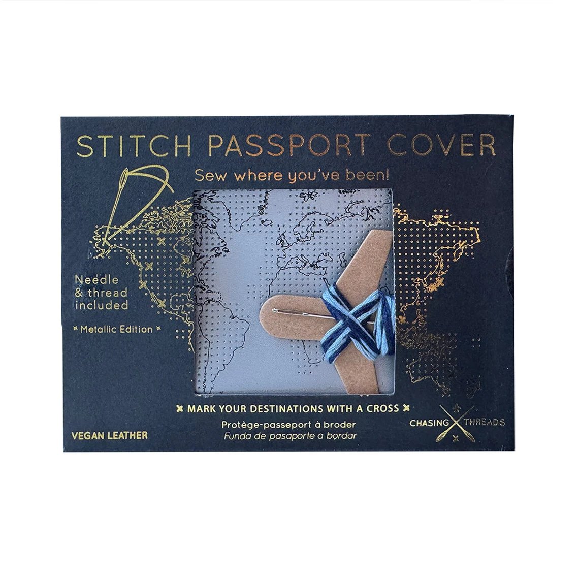 🛫Stitch Where You've Been: Passport Cover Cross Stitch Kit🪡 Beginner-Friendly💕