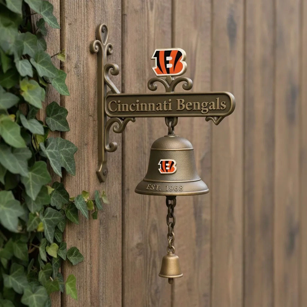 🏈 Football Team Retro Wall-Mounted Metal Doorbell