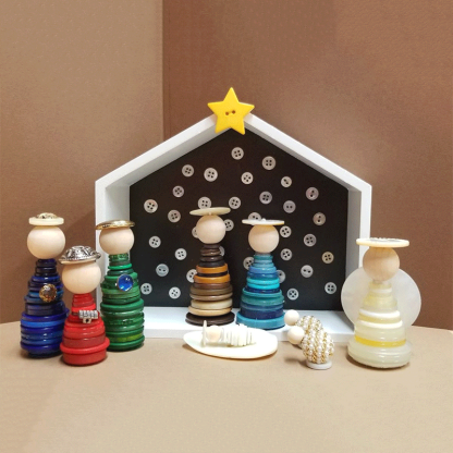 DIY Button Nativity Scene Kit