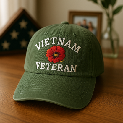 Vietnam Veteran Poppy Cap