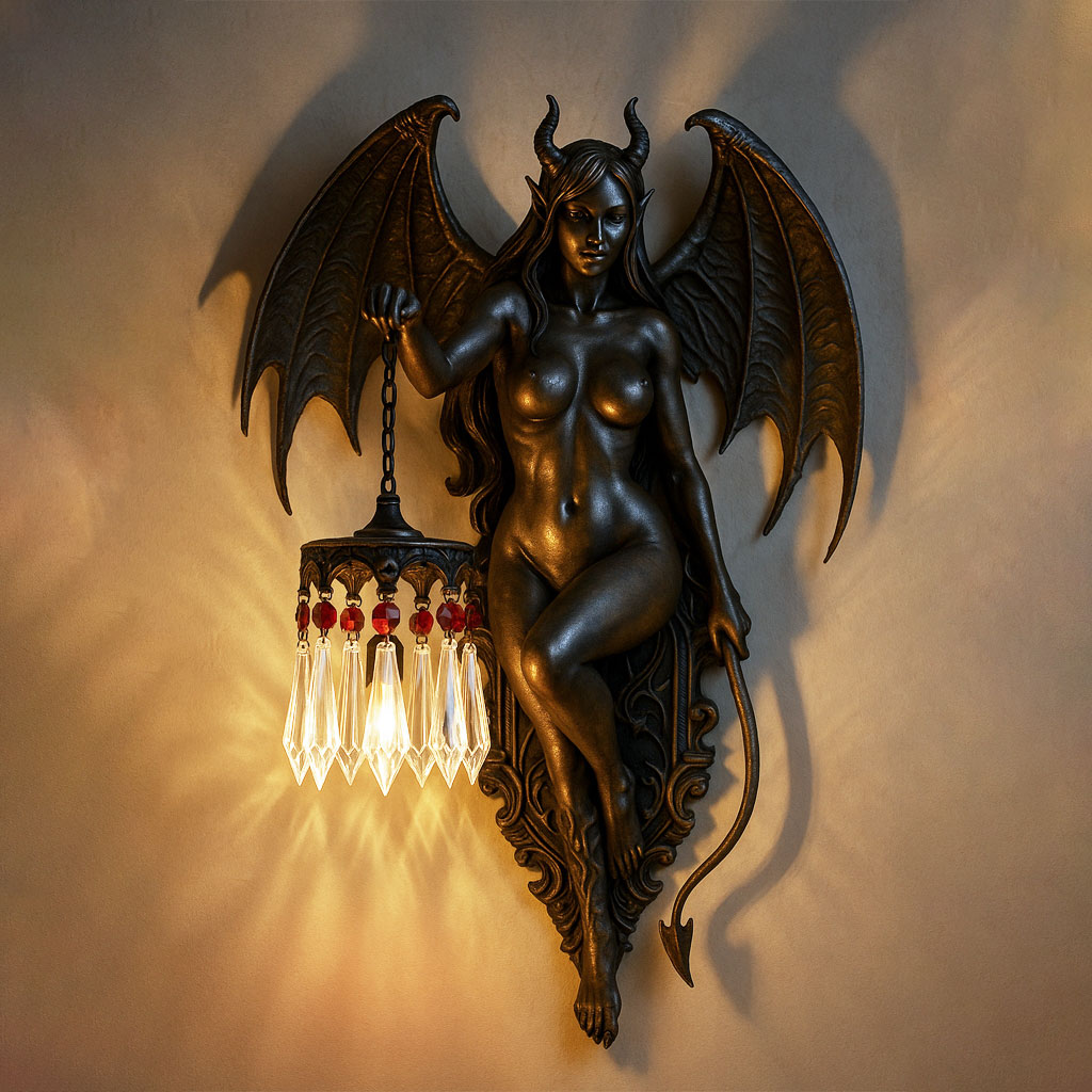 👹Gothic Sexy Witch Wall Sconce