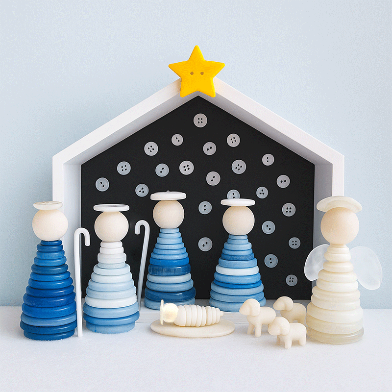 DIY Button Nativity Scene Kit🔥50% off for a limited time🔥