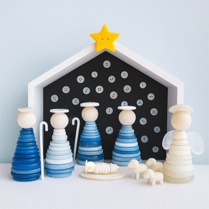 DIY Button Nativity Scene Kit🔥50% off for a limited time🔥