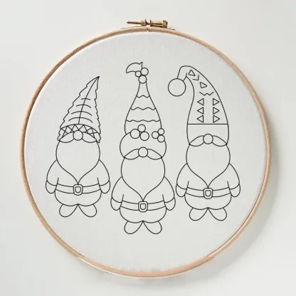 Christmas Gnome Embroidery Suits