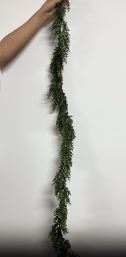 🎅⛄2025 Christmas Artificial Cypress Leaf Vine Wreath🎄(1.8m)