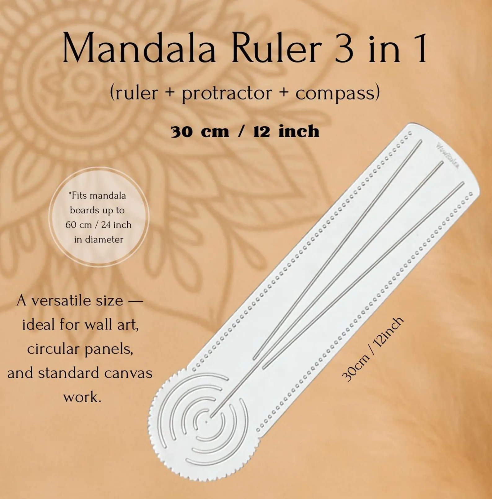 Mandala WOW Ruler 3-in-1